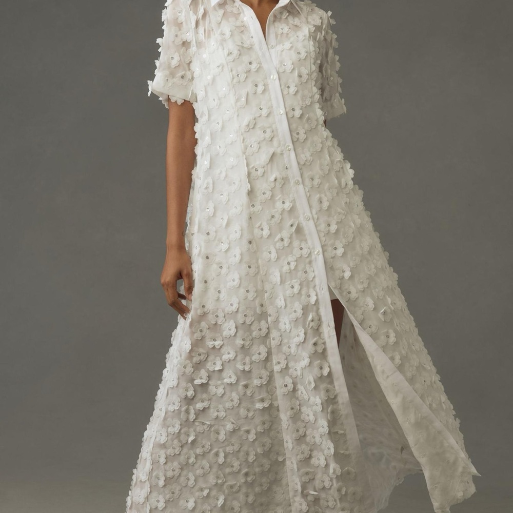 Anthropologie • Porridge 3D Floral Dress • Size Small